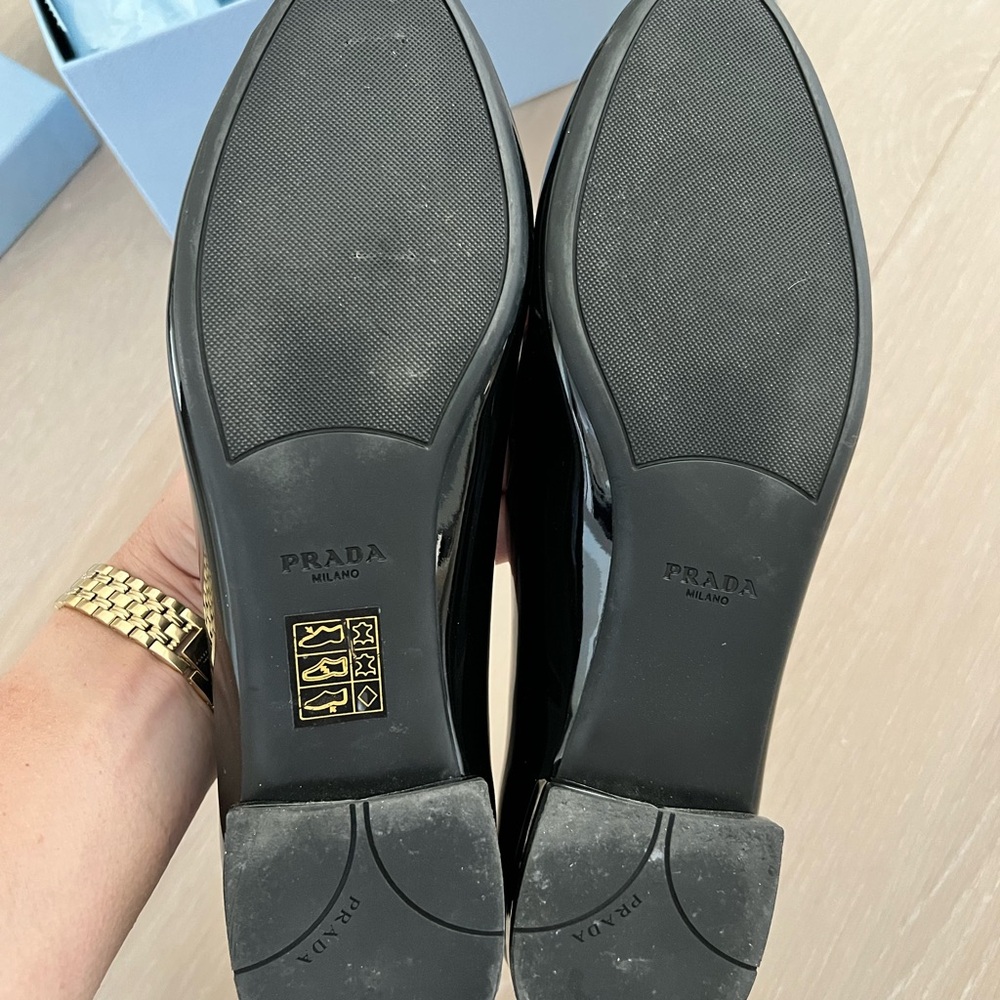Prada Black Patent Leather Ballet Slippers - Picture 4 of 6